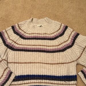Z Supply Cream Striped Sweater
